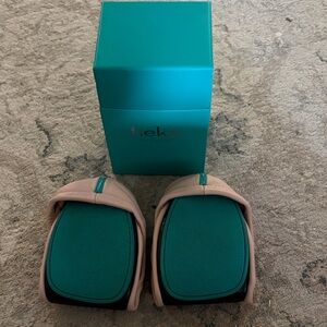 Tieks Pink and Teal Flats